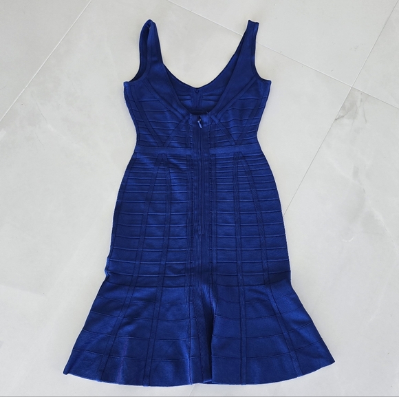 Herve Leger Royal Blue Knit Dress - Small - Picture 5 of 9